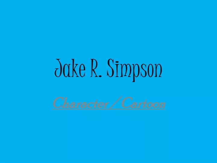 jake r simpson