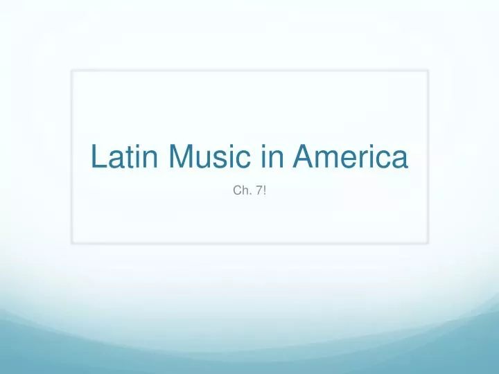 latin music in america