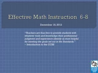 Effective Math Instruction 6-8