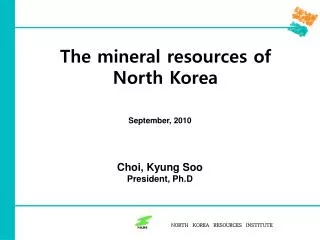 The mineral resources of North Korea