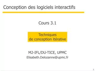 conception des logiciels interactifs
