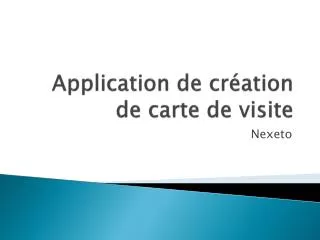 application de cr ation de carte de visite