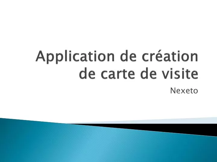 application de cr ation de carte de visite