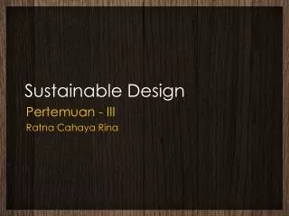 sustainable design