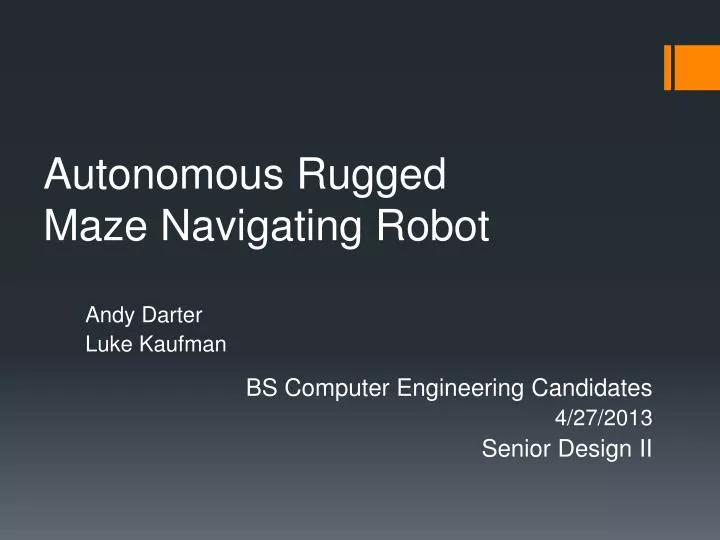 autonomous rugged maze navigating robot