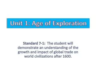 Unit 1: Age of Exploration