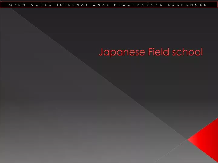 japanese field school