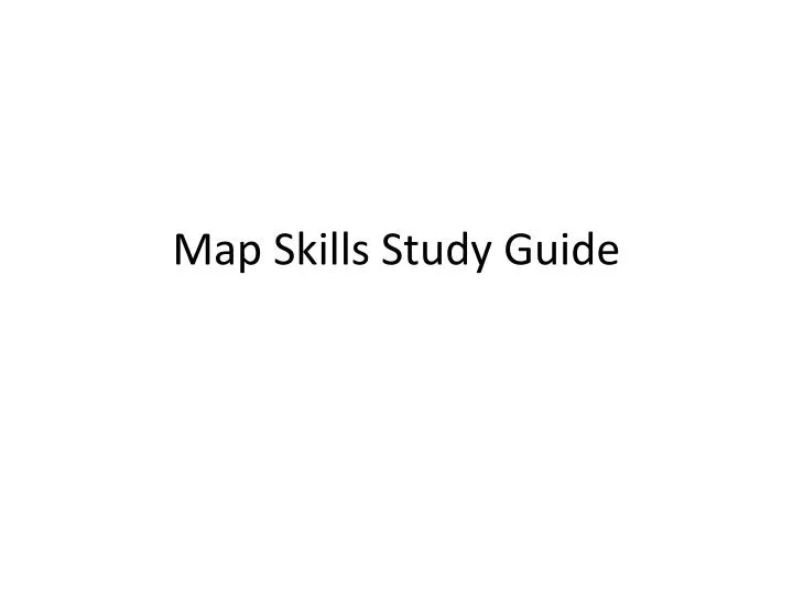 map skills study guide