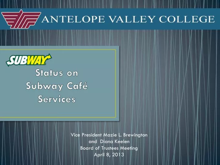 status on subway caf services