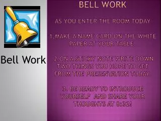 Bell Work