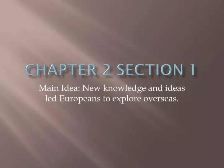 chapter 2 section 1