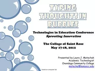 Typing Thoughts in Bubbles