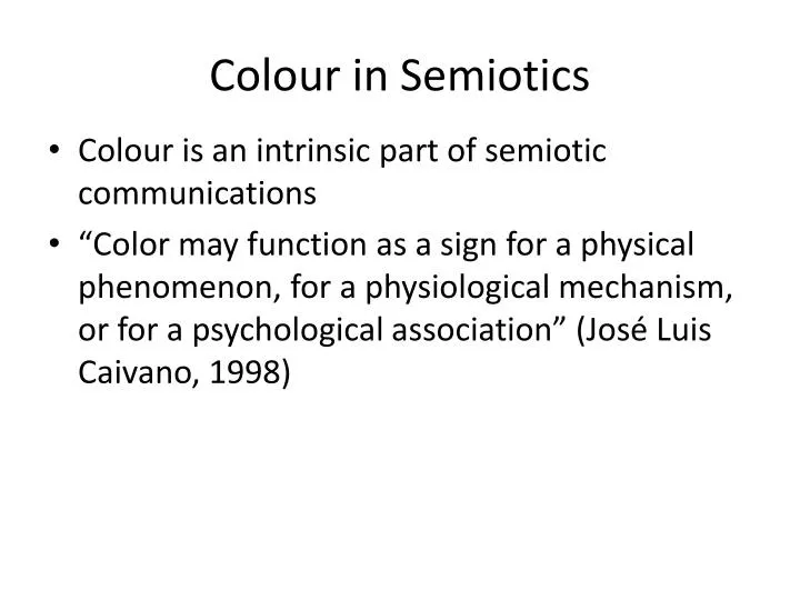 colour in semiotics