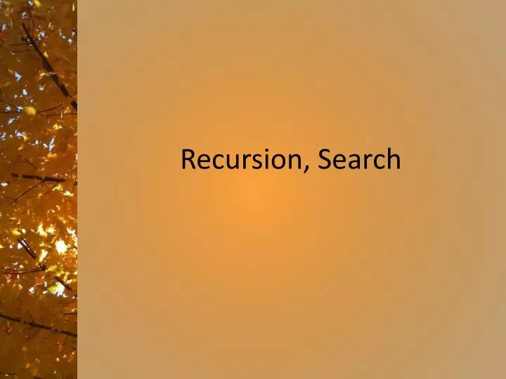 recursion search