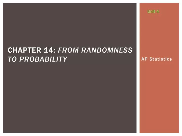 chapter 14 from randomness to probability