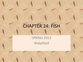 CHAPTER 24: FISH