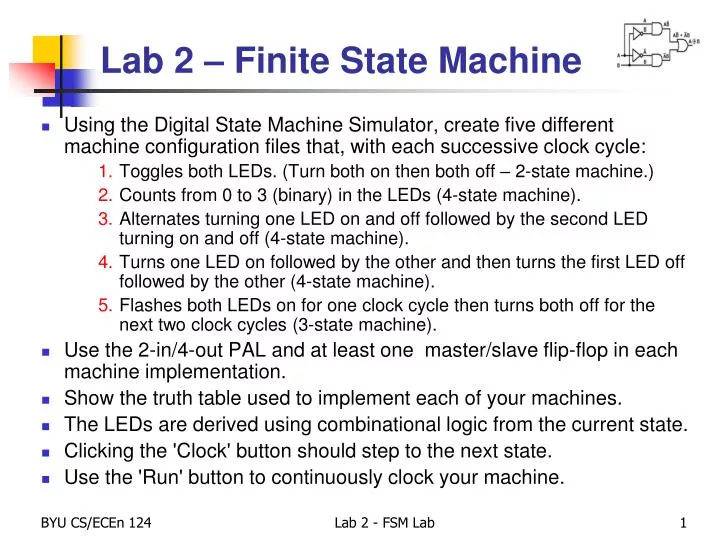 lab 2 finite state machine