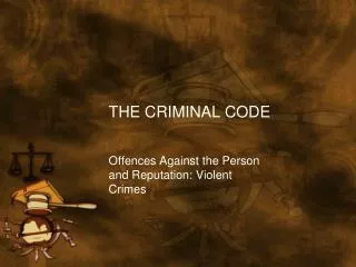 THE CRIMINAL CODE