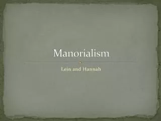 manorialism