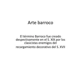 arte barroco