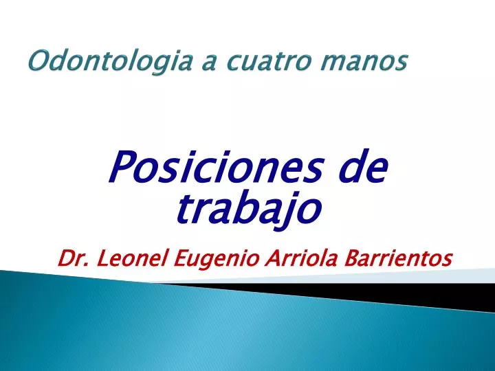 odontologia a cuatro manos