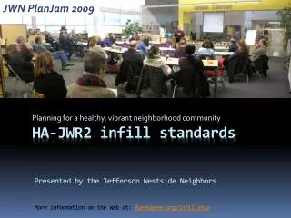 HA-JWR2 infill standards