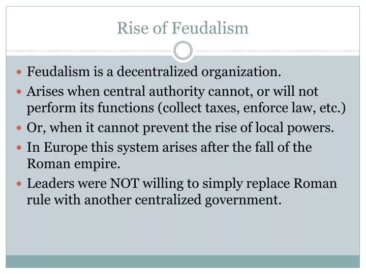 rise of feudalism