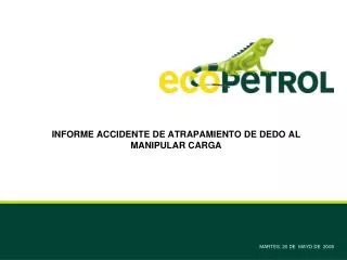 informe accidente de atrapamiento de dedo al manipular carga