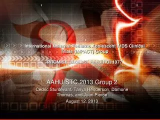 AAHU STC 2013 Group 2 Cedric Sturdevant , Tanya Henderson, Damone Thomas, and Juan Pierce