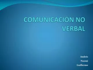 comunicaci n no verbal
