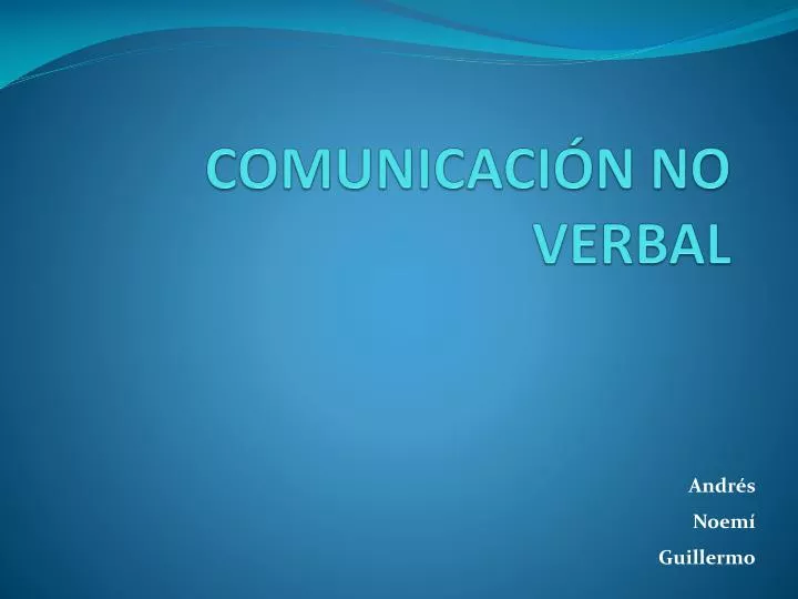 comunicaci n no verbal