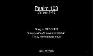 Psalm 103 Verses 1-13