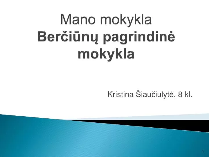 mano mokykla ber i n pagrindin mokykla