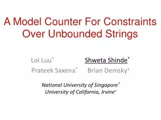 A Model Counter For Constraints Over Unbounded Strings