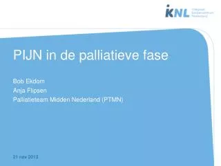 pijn in de palliatieve fase