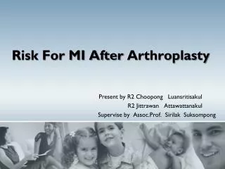 Risk For MI After Arthroplasty