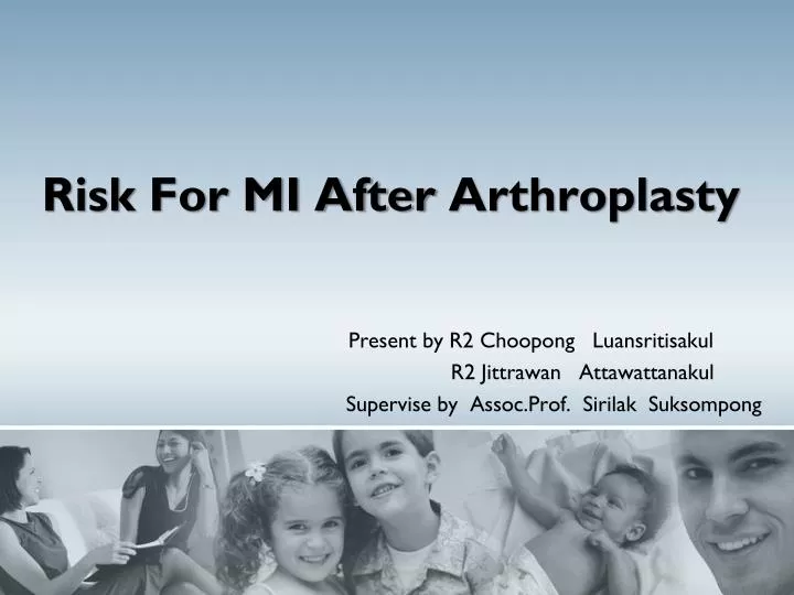 risk for mi after arthroplasty