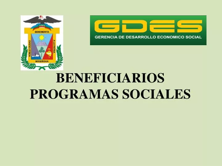 beneficiarios programas sociales