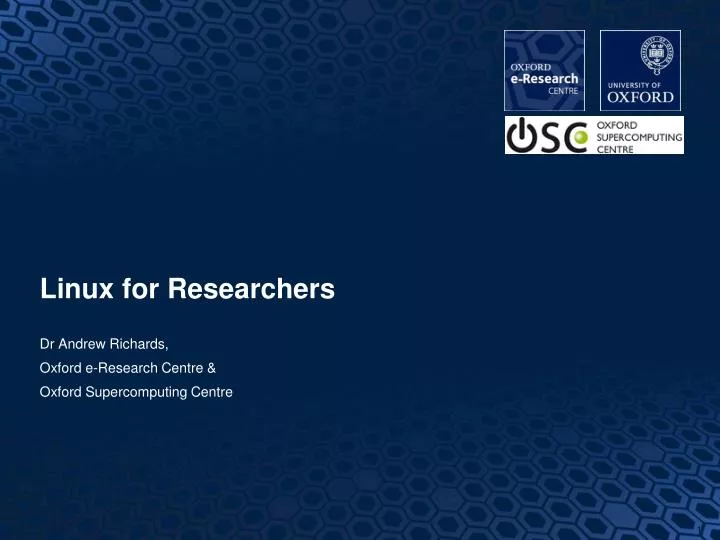 linux for researchers