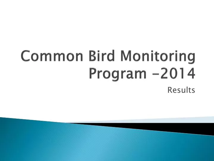 common bird monitoring program 2014