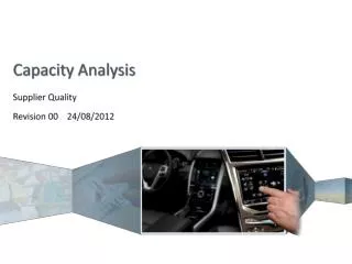 Capacity Analysis Supplier Quality Revision 00 24/08/2012