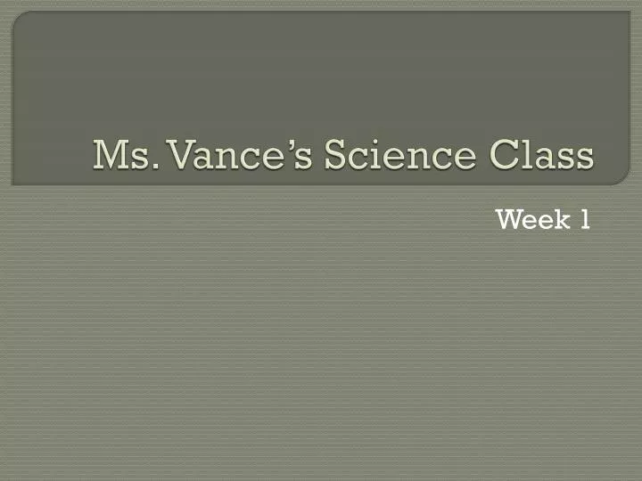 ms vance s science class