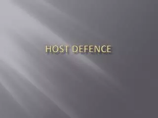 Host defence