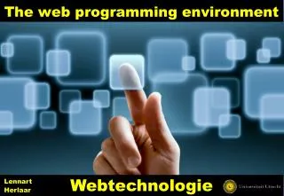 the web programming environment