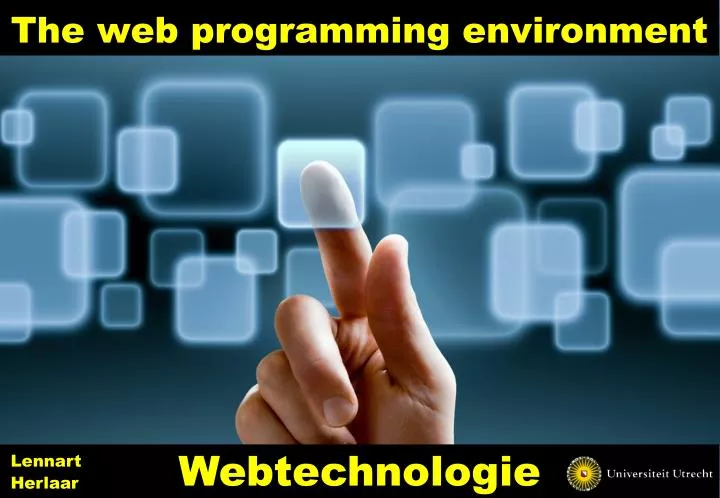 the web programming environment