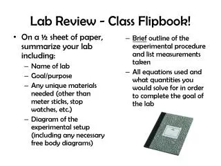 Lab Review - Class Flipbook!