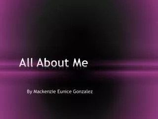 All About Me