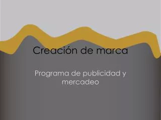 creaci n de marca