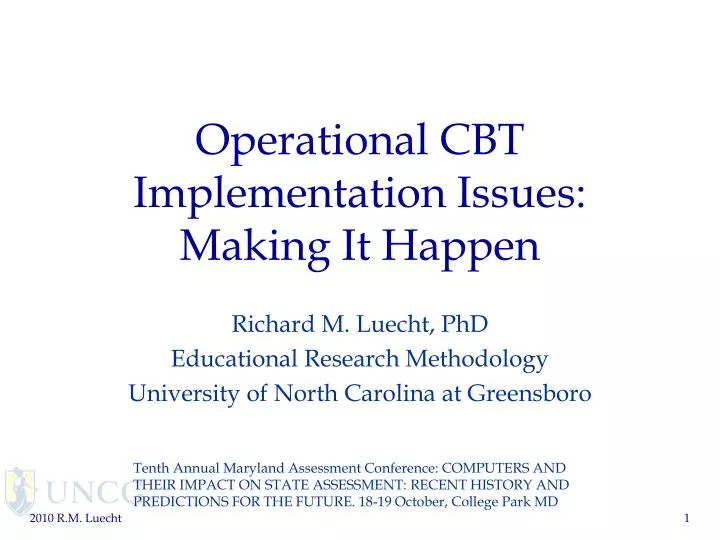 operational cbt implementation issues making it happen