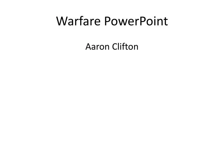 warfare powerpoint